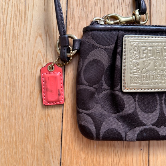COACH Brown Wristlet - Picture 2 of 4